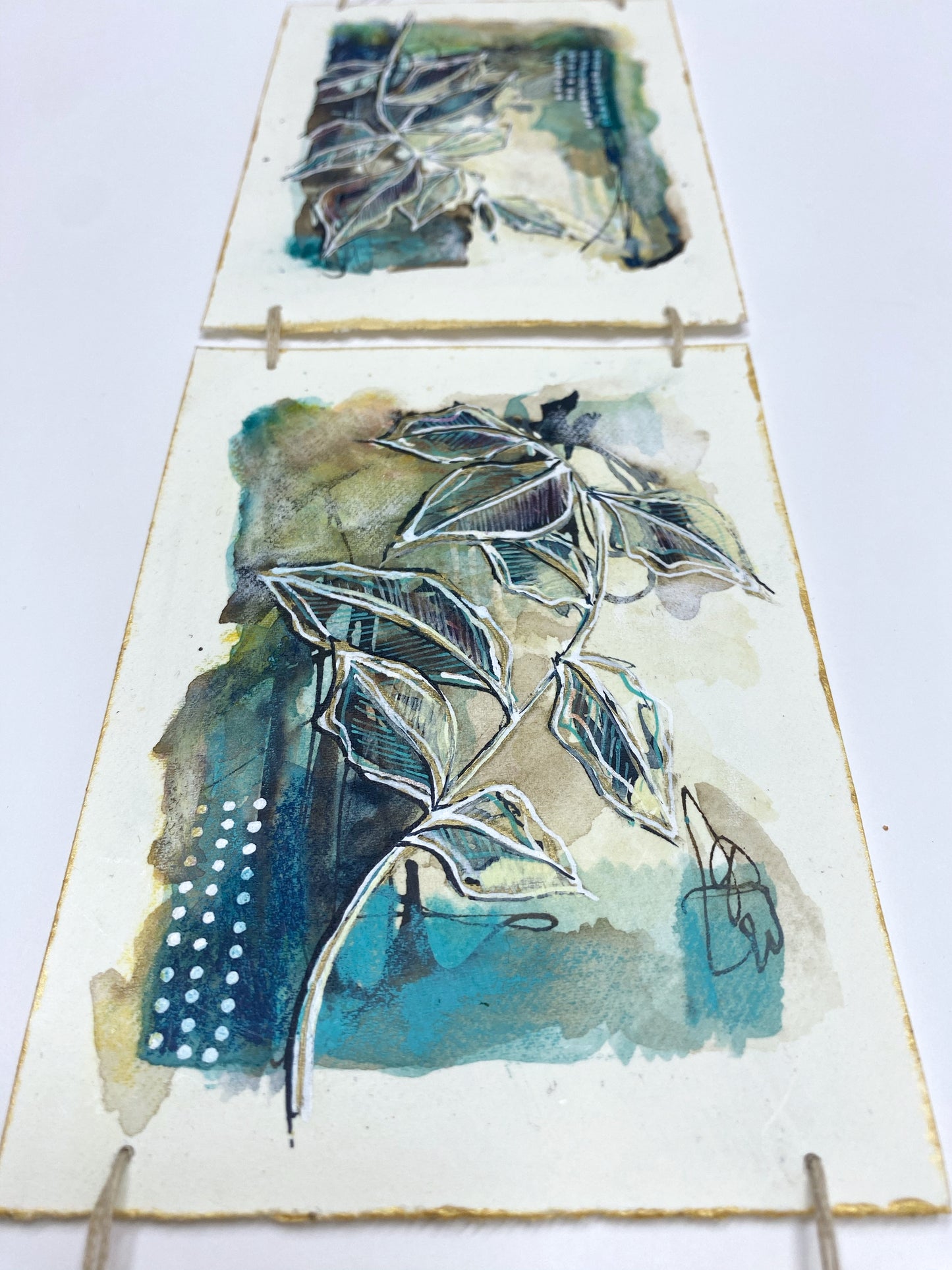 Blissful Woodland - Original Painting, Triptych Wall Hanging
