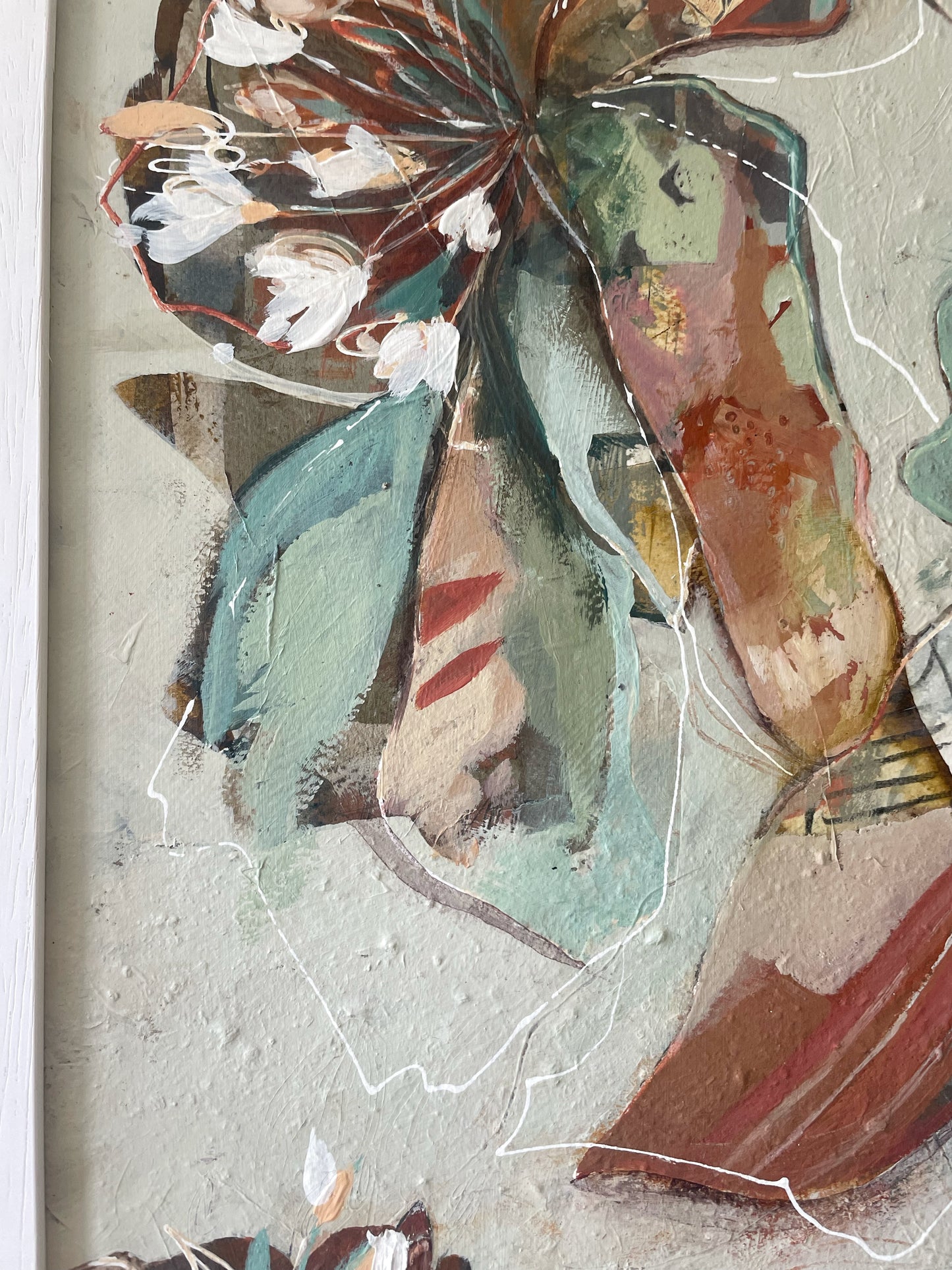 Layered Blooms I - Original Framed Painting