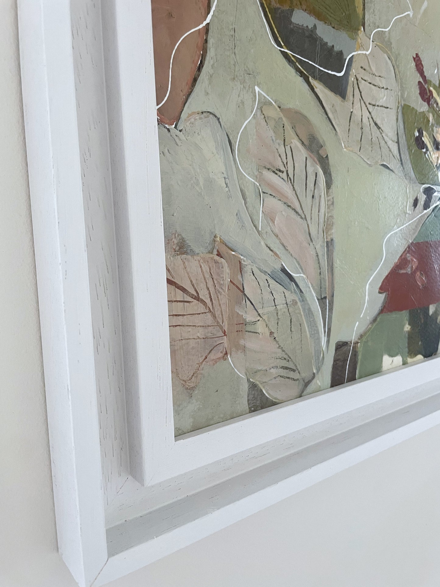Layered Blooms II - Original Framed Painting