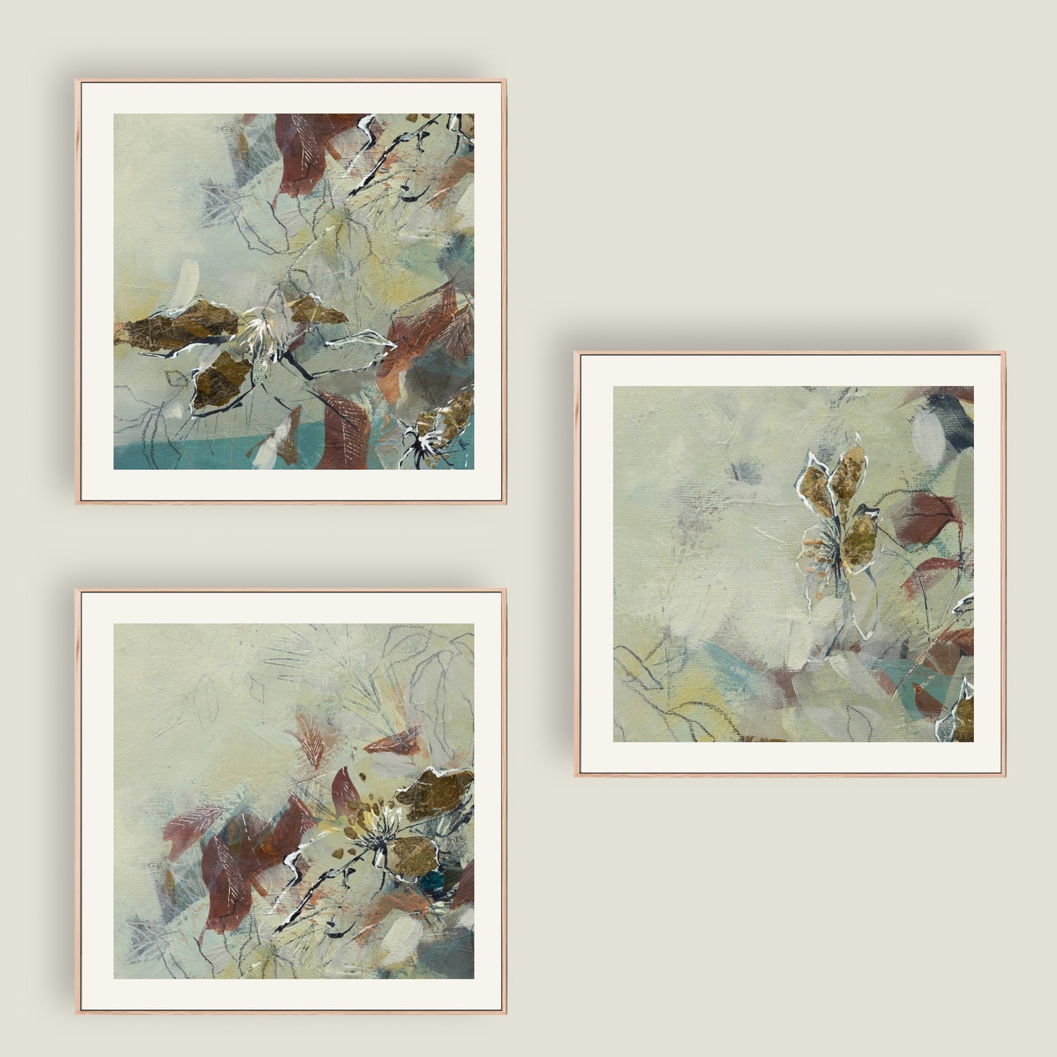 Set of 3 Mini Art Prints - Fleeting Light - Carla Jennings Art