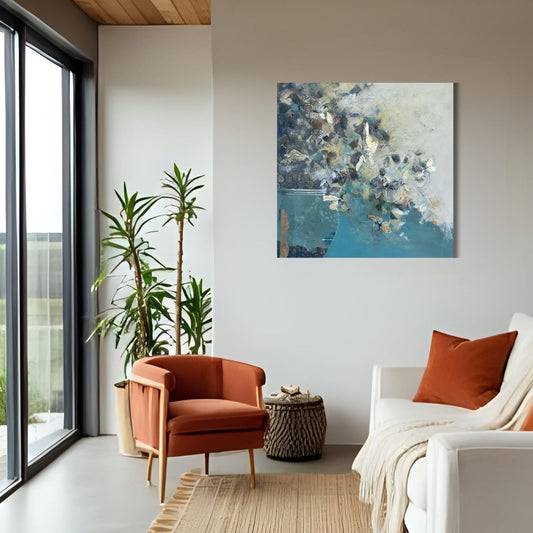 Golden Blooms - Original Painting on Canvas