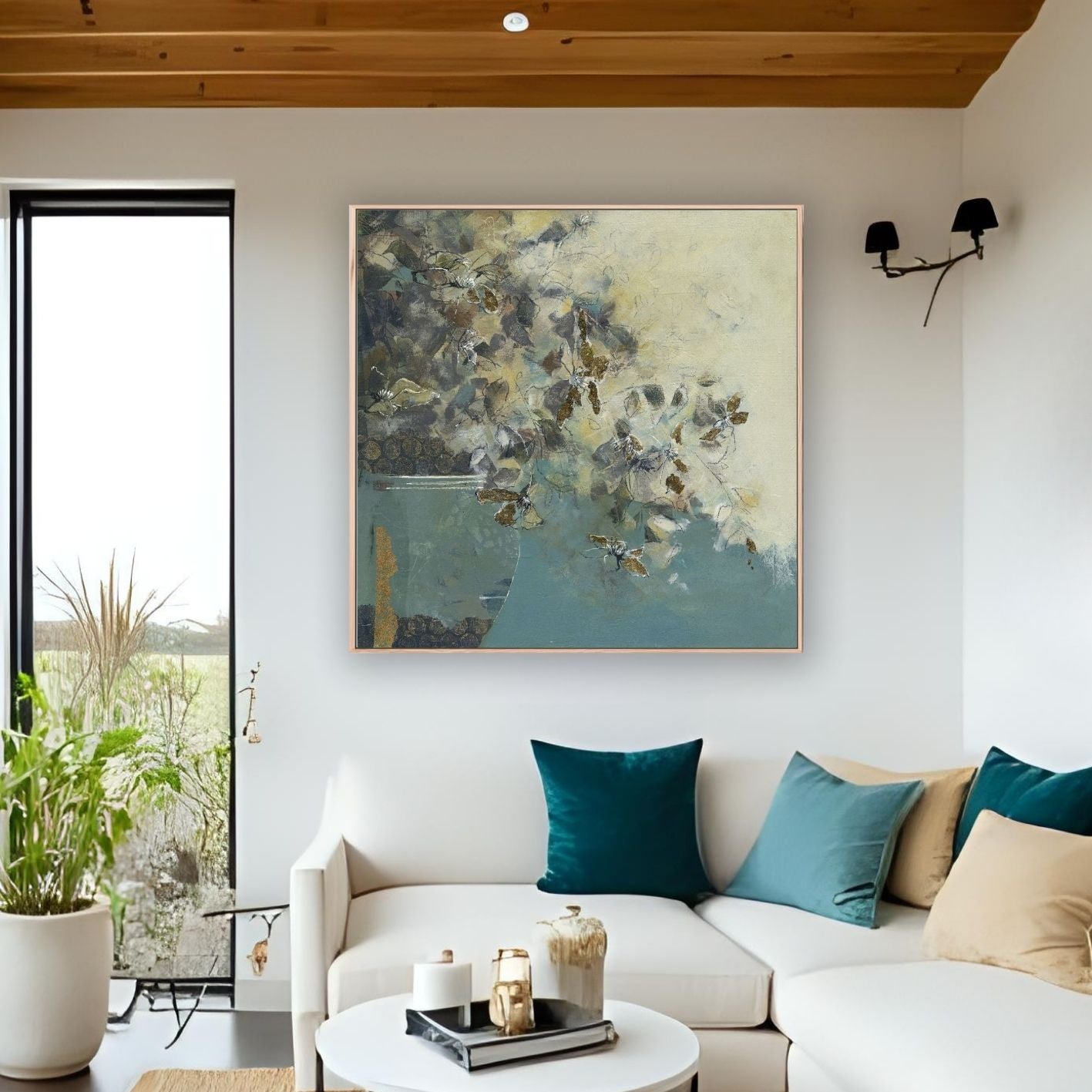 Golden Blooms - Canvas Art Print