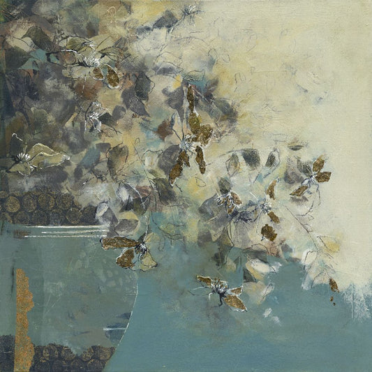 Golden Blooms - Original Painting on Canvas