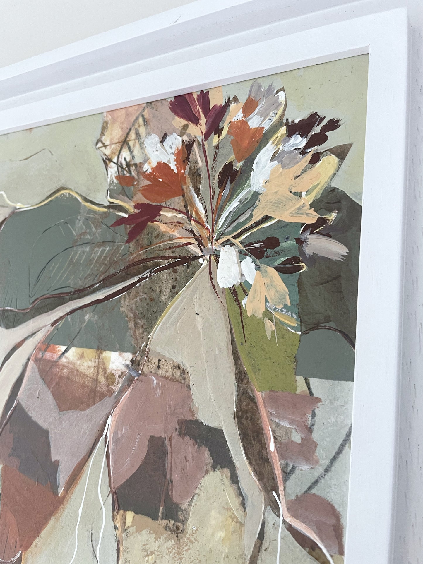 Layered Blooms II - Original Framed Painting
