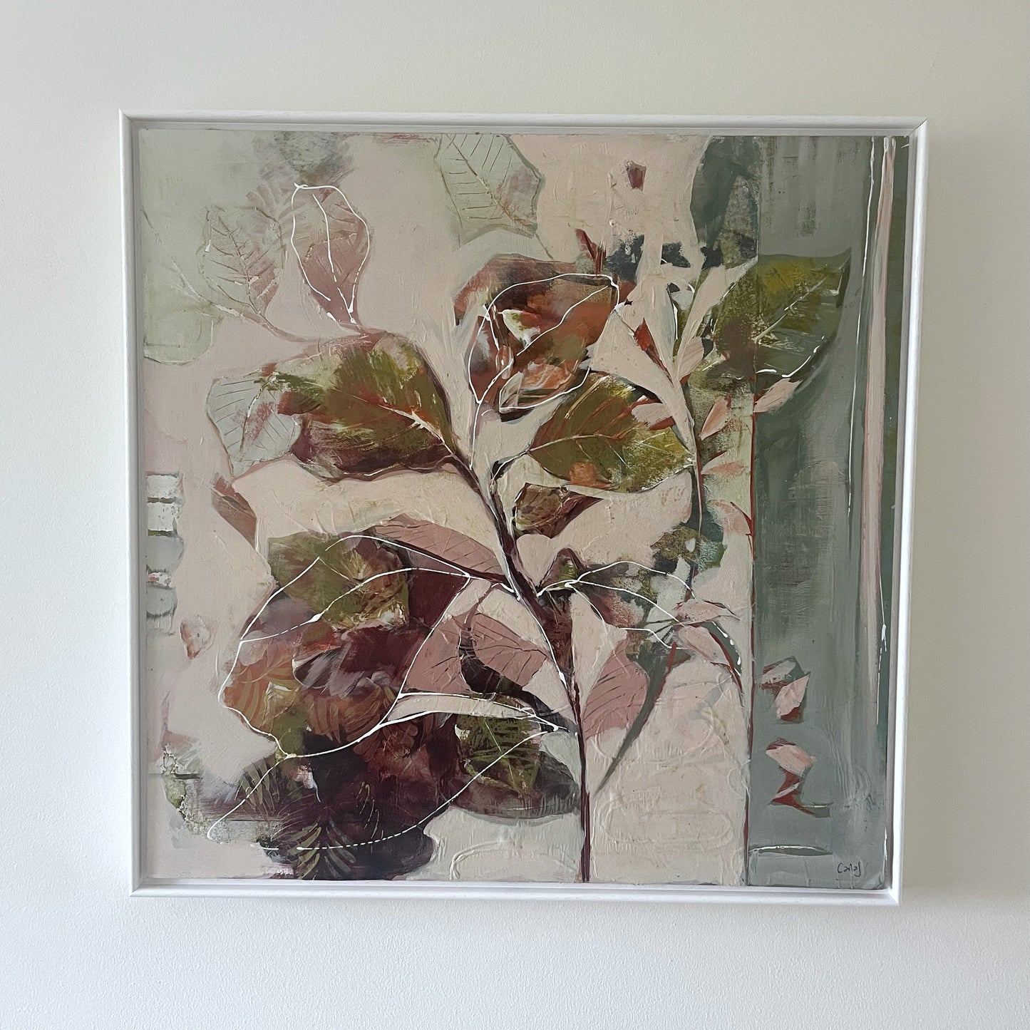 Botanical Whisper II - Original Framed Painting
