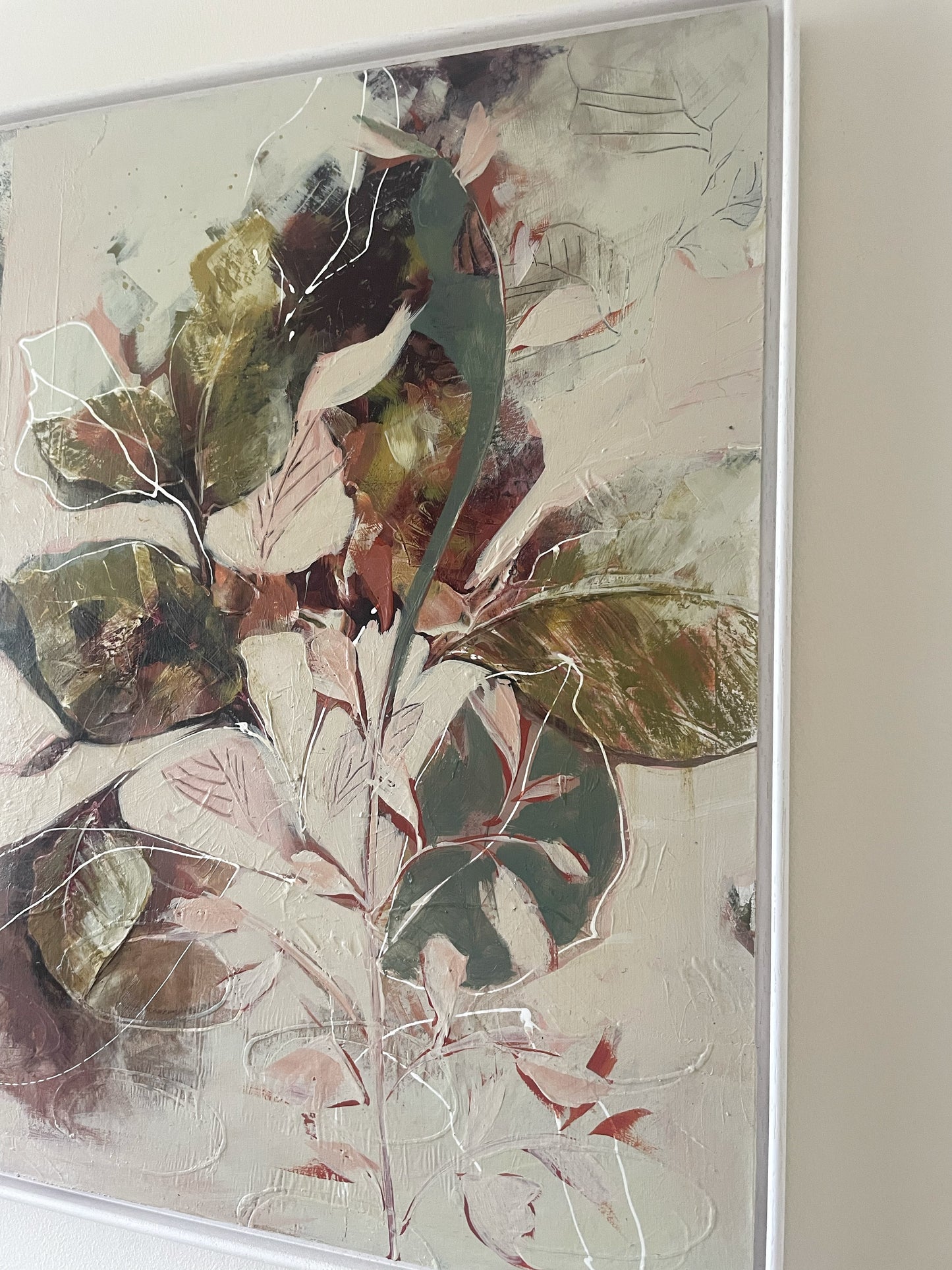 Botanical Whisper I - Original Framed Painting