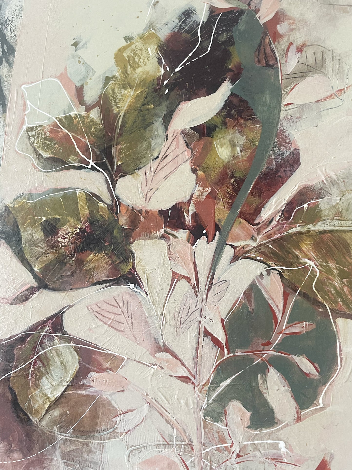 Botanical Whisper I - Original Framed Painting