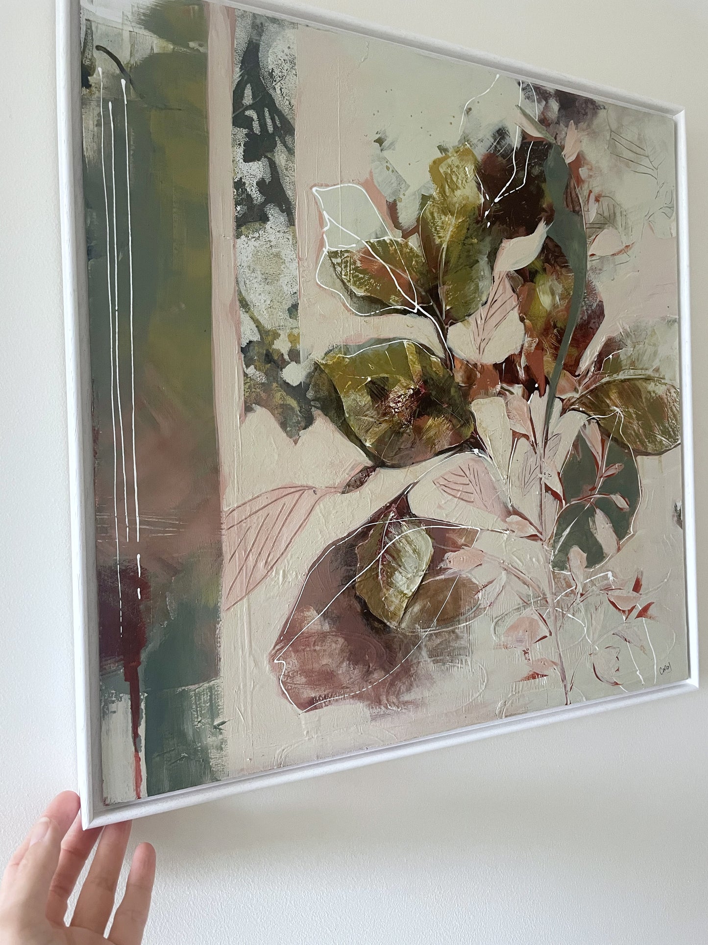 Botanical Whisper I - Original Framed Painting