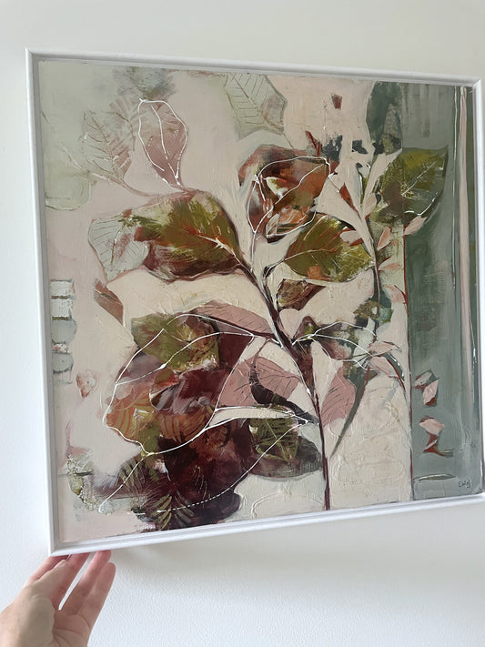 Botanical Whisper II - Original Framed Painting - Carla Jennings Art