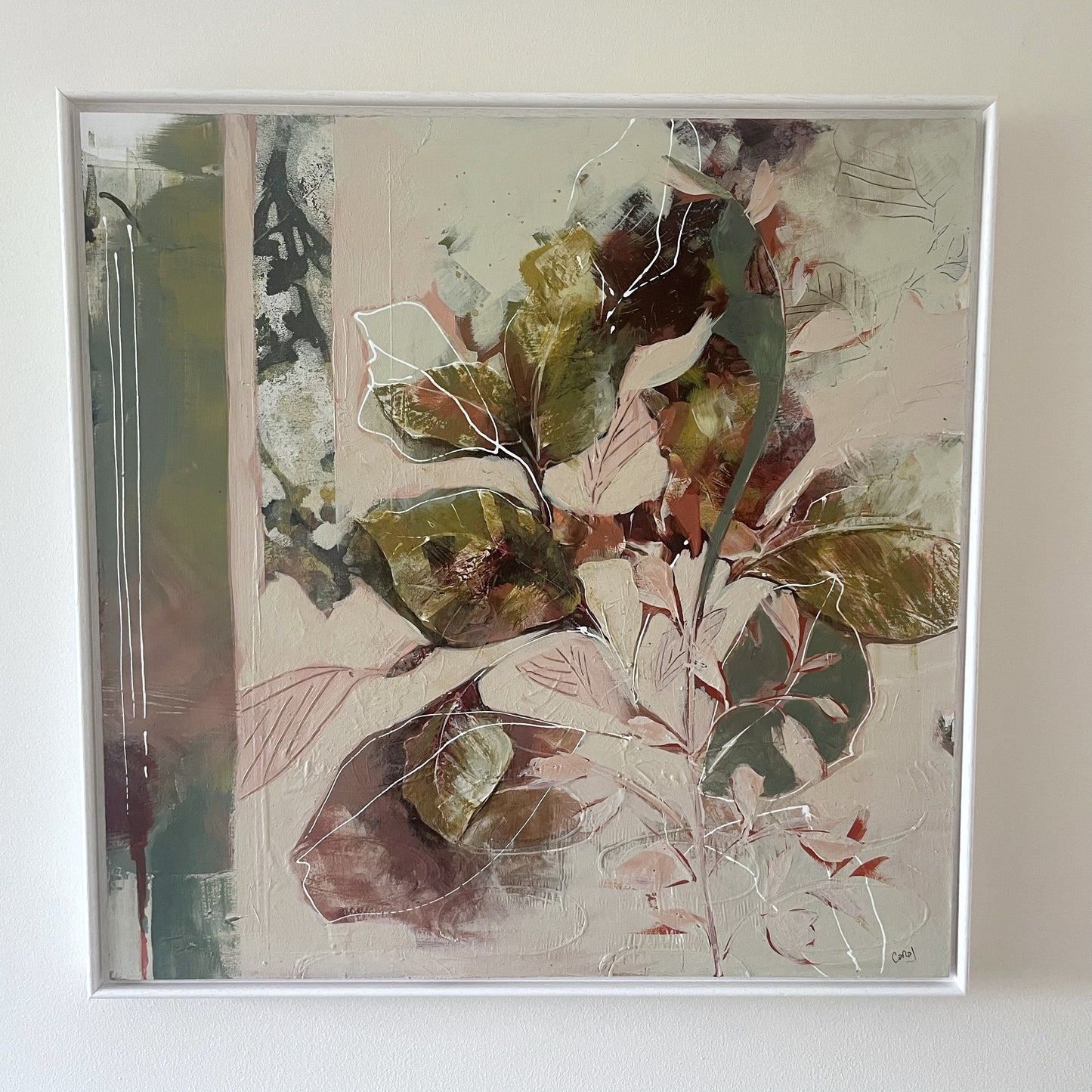 Botanical Whisper I - Original Framed Painting