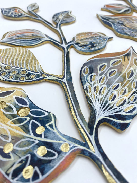 Wall Decoration - Orange & Gold I - Carla Jennings Art