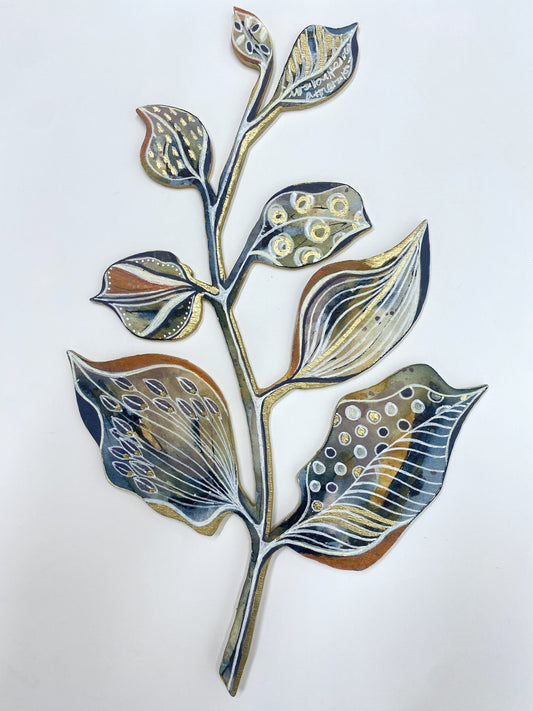 Wall Decoration - Orange & Gold II - Carla Jennings Art