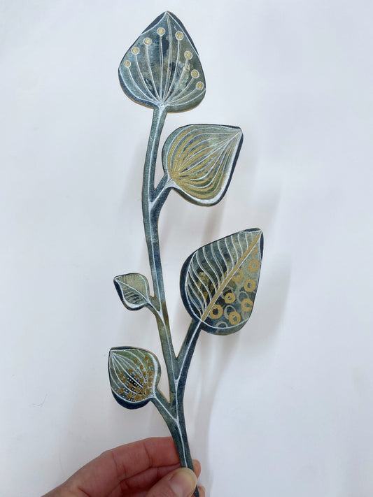 Wall Decoration - Navy & Green II - Carla Jennings Art