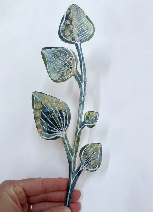 Wall Decoration - Navy & Green I - Carla Jennings Art