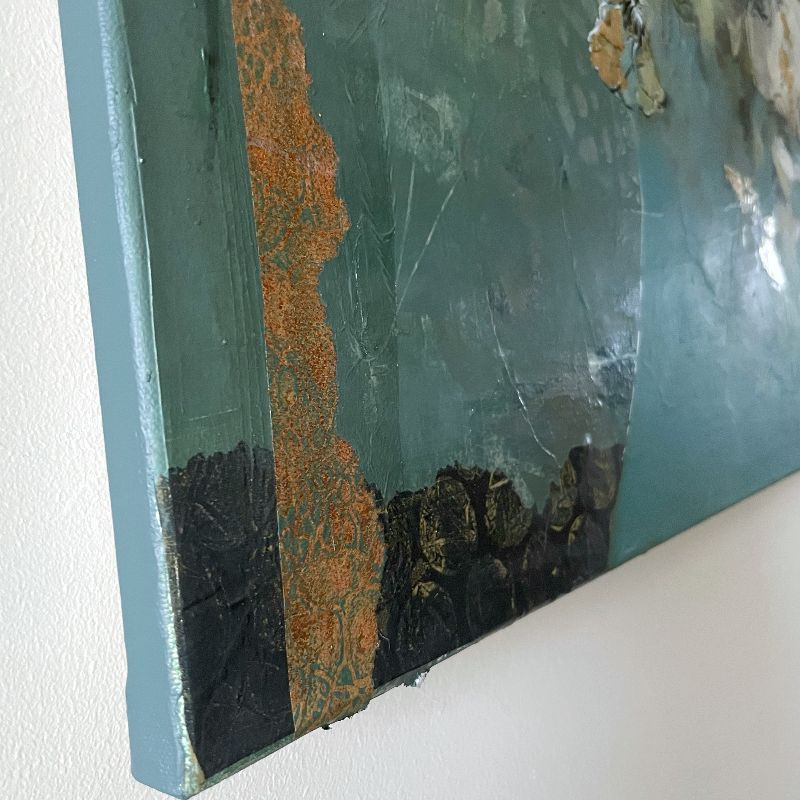 Golden Blooms - Original Painting on Canvas