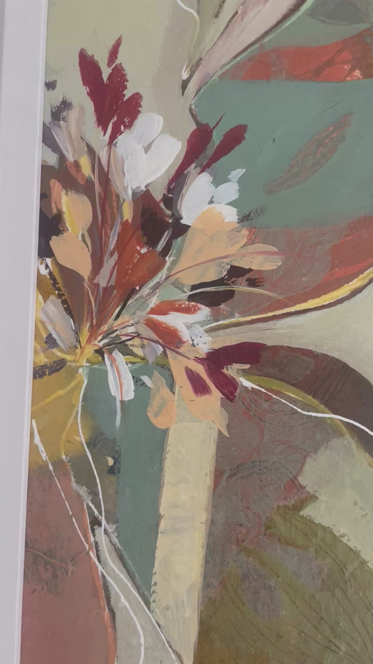 Layered Blooms II - Original Framed Painting