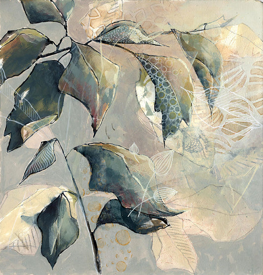 abstract botanical painting